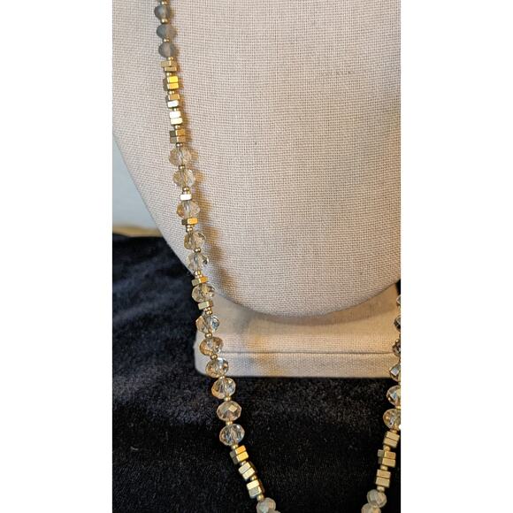 Loft Boho Crystal Beaded Tassel Necklace - Picture 4 of 7